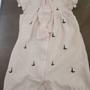 18 Month Little Me brand onsie and hair bow